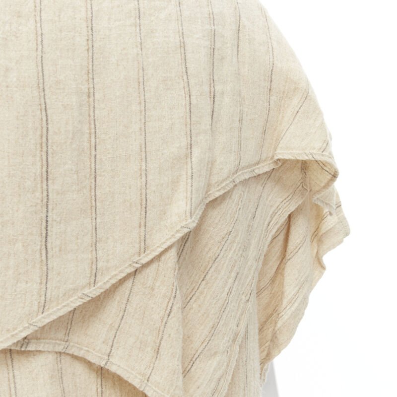 Issey Miyake Striped Linen Top - Image 11