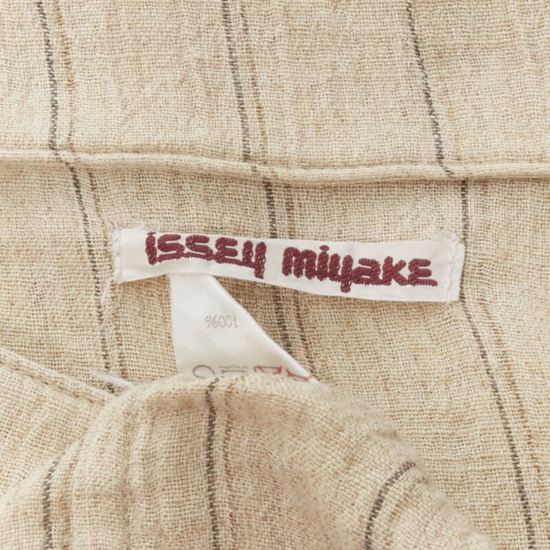 Issey Miyake Striped Linen Top - Image 12