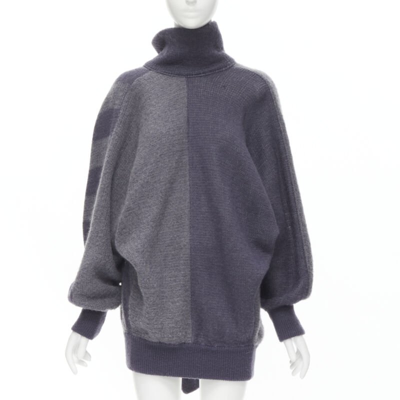 Issey Miyake Striped Sweater Dress - 4