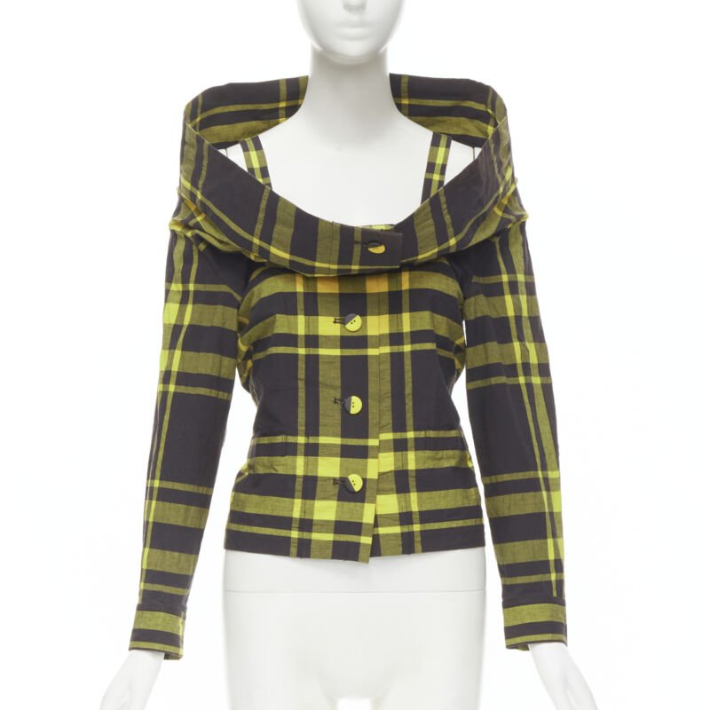Issey Miyake Plaid Cotton Shirt