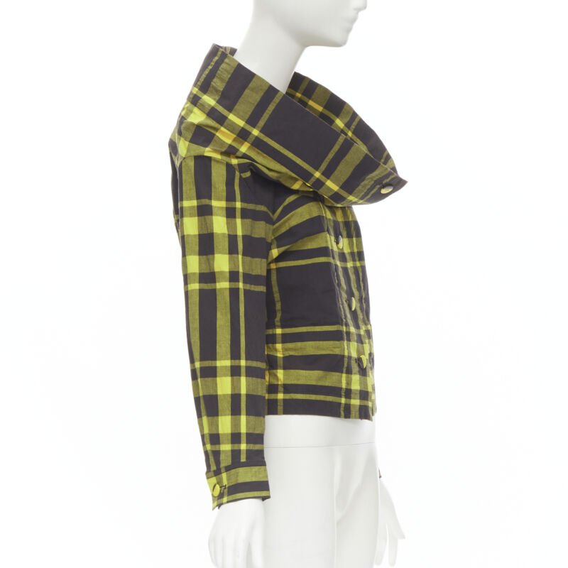 Issey Miyake Plaid Cotton Shirt - Image 6