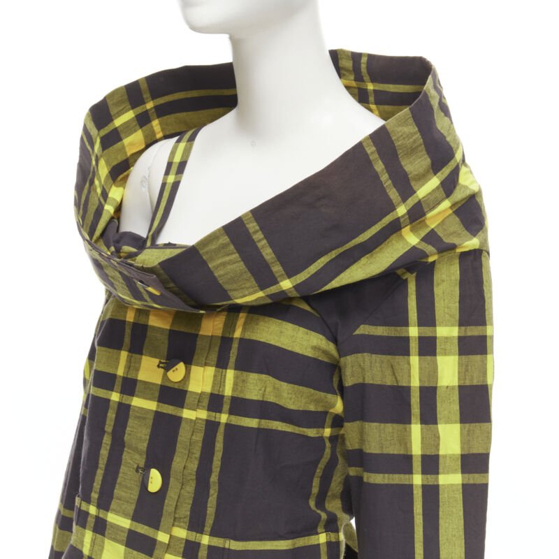 Issey Miyake Plaid Cotton Shirt - Image 10