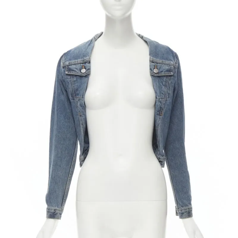 Maison Martin Margiela Denim Pinched Collar Jacket Blue Never worn - Front View