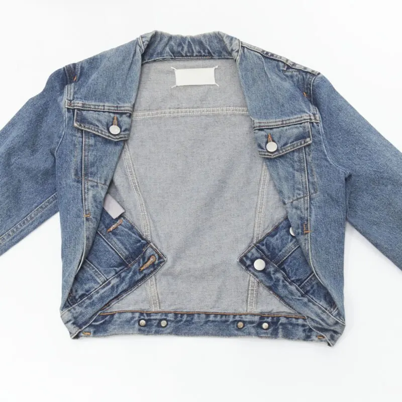 Maison Martin Margiela Denim Pinched Collar Jacket Blue Never worn - Back View