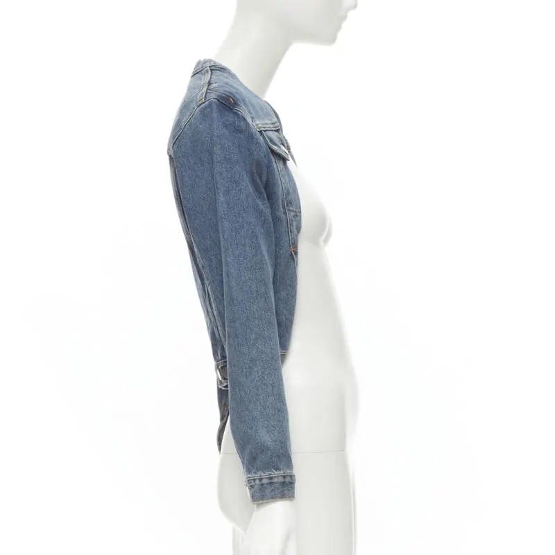 Maison Martin Margiela Denim Pinched Collar Jacket Blue Never worn - Model View