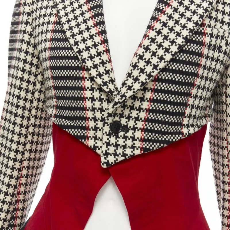 Comme Des Garcons Tweed Velvet Blazer Coat MultiColor Tweed Never worn - Back View