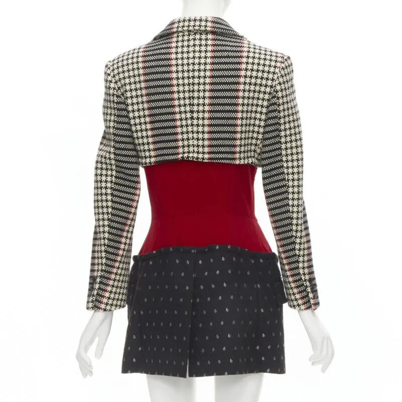 Comme Des Garcons Tweed Velvet Blazer Coat MultiColor Tweed Never worn - Box View