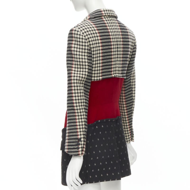 Comme Des Garcons Tweed Velvet Blazer Coat - Detail 1