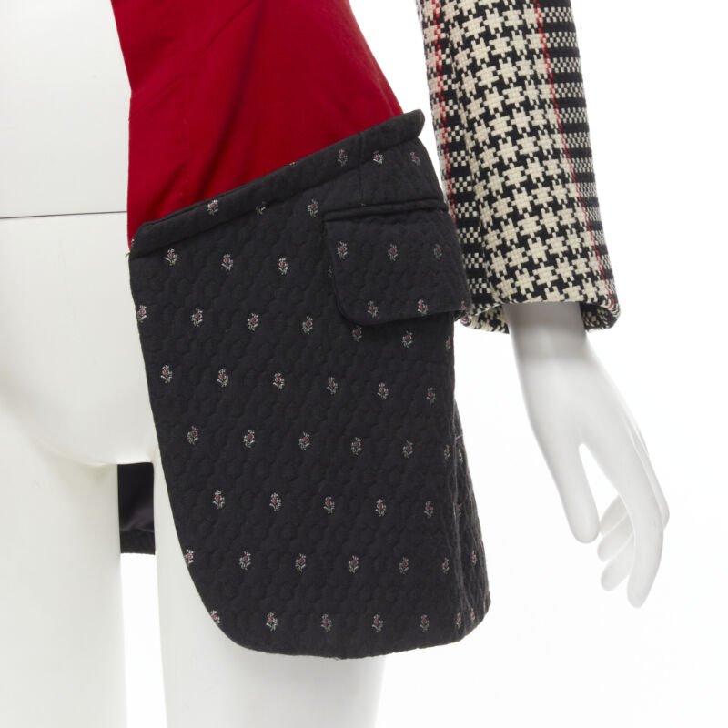 Comme Des Garcons Tweed Velvet Blazer Coat - Detail 2