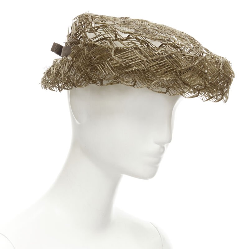 Unsigned / متعددة Raffia Woven Boater Hat