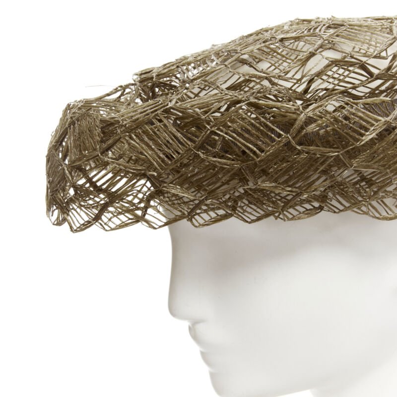 Unsigned / متعددة Raffia Woven Boater Hat - Detail 2