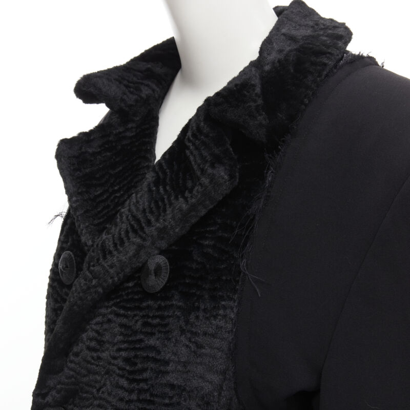 Comme Des Garcons Oversized Faux Fur Coat - Back view