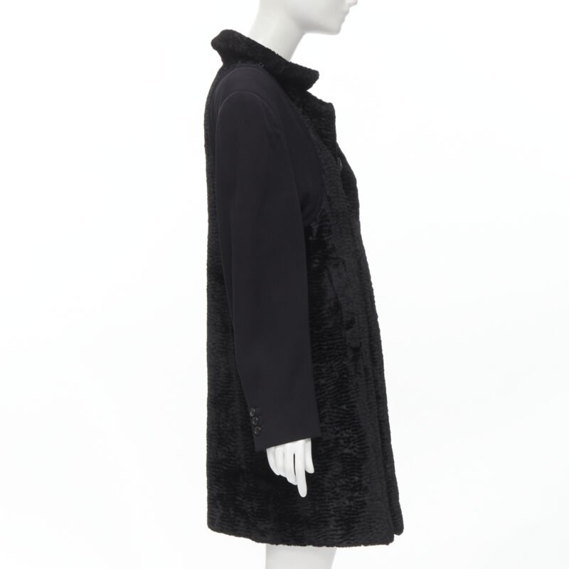 Comme Des Garcons Oversized Faux Fur Coat - Side view
