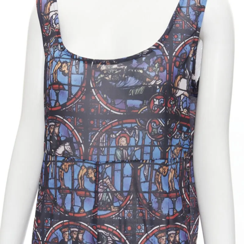 Comme Des Garcons Stained Glass Jumpsuit Blue Polyester Never worn - Back View