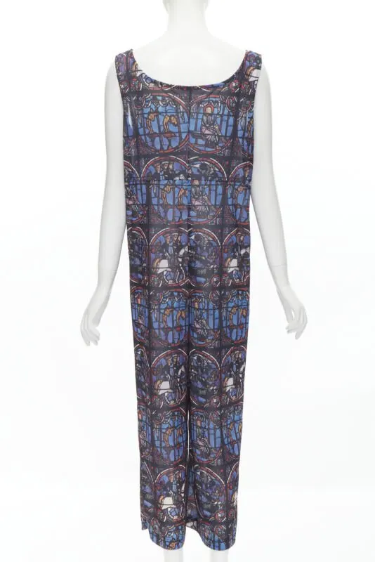 Comme Des Garcons Stained Glass Jumpsuit Blue Polyester Never worn - Box View