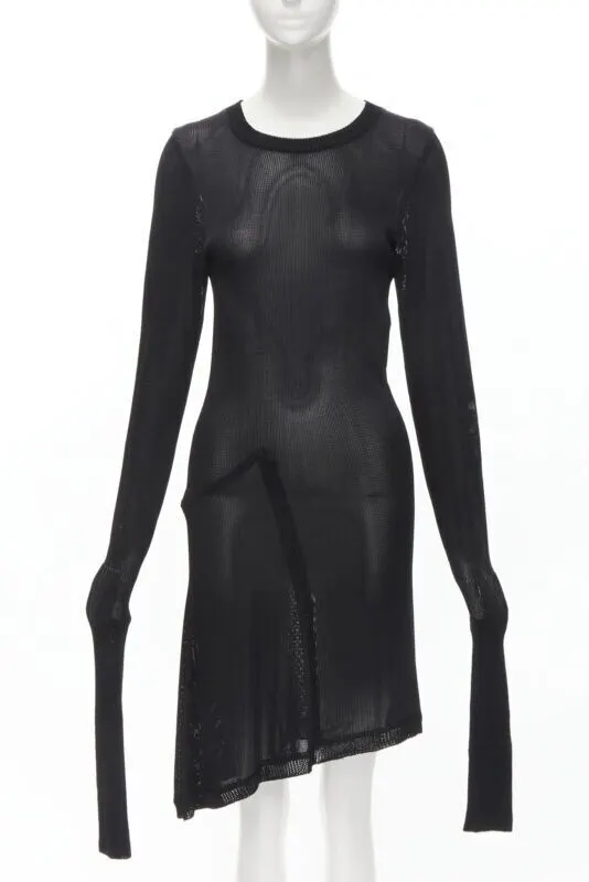 Comme Des Garcons Angular Sweater Dress Black Polyester Never worn - Front View