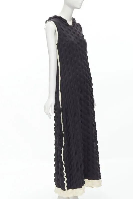 Issey Miyake Egg Carton Dress Black Polyester Very good - Inside View
