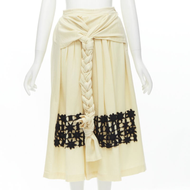 Comme Des Garcons Lattice Embroidery Skirt