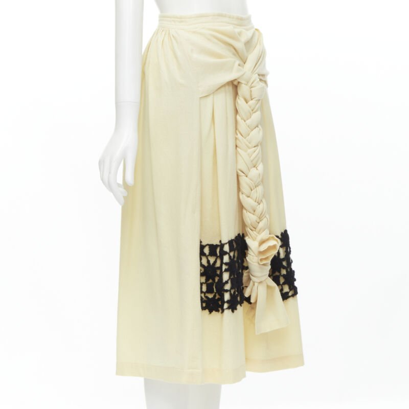 Comme Des Garcons Lattice Embroidery Skirt - Image 6