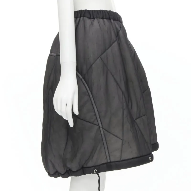 Comme Des Garcons Puffy Drawstring Skirt Black Polyamide Good - Model View