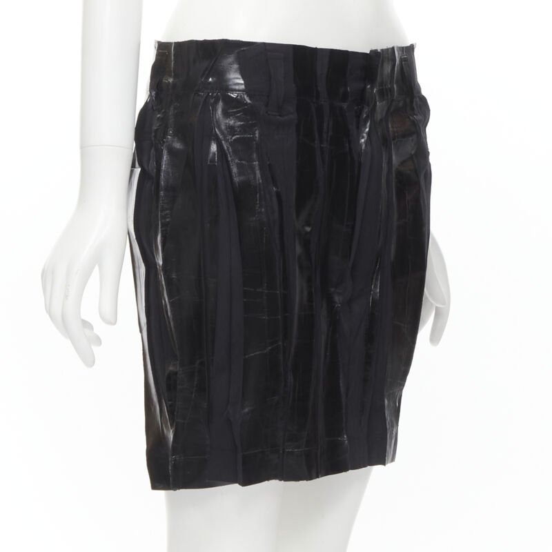 Issey Miyake Lacquered Mini Skirt - Image 6