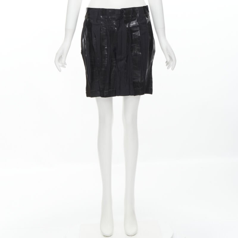 Issey Miyake Lacquered Mini Skirt - Image 12