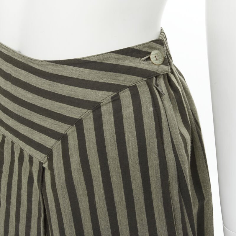 Issey Miyake Striped Pleat Skirt - Back view