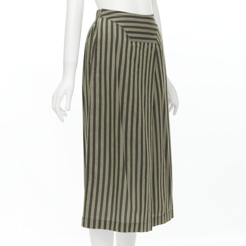 Issey Miyake Striped Pleat Skirt - Image 6