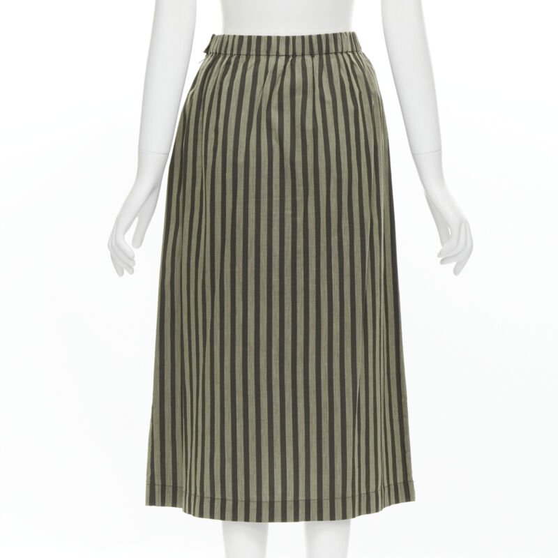 Issey Miyake Striped Pleat Skirt - Side view
