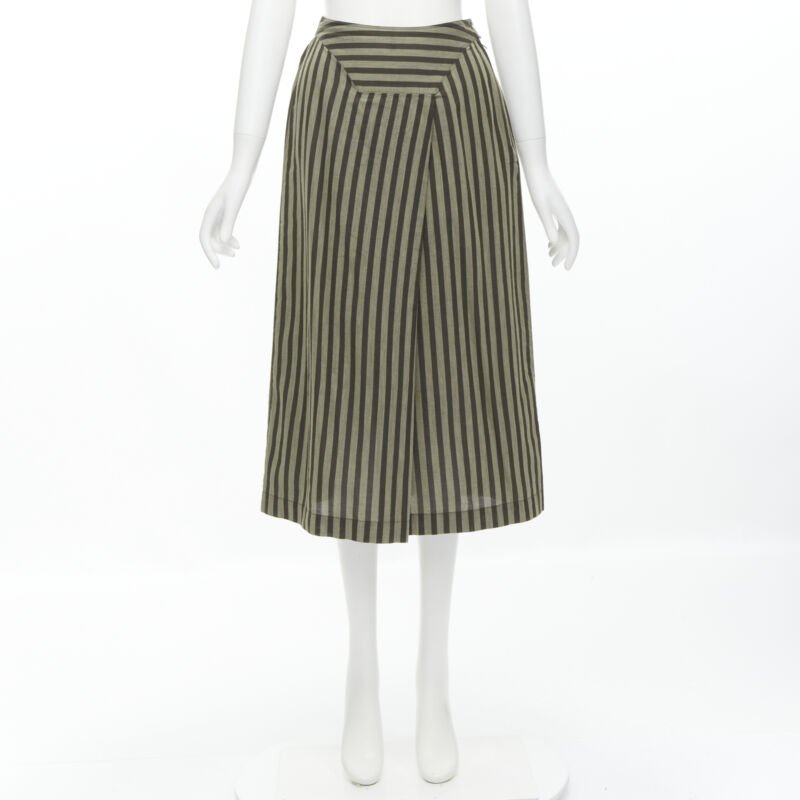 Issey Miyake Striped Pleat Skirt - Image 12