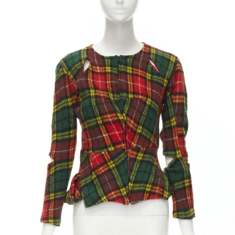 Junya Watanabe Plaid Wool Jacket Red Wool Never worn - Front View