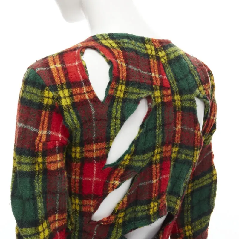 Junya Watanabe Plaid Wool Jacket Red Wool Never worn - Back View