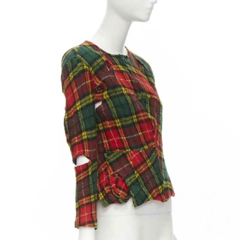 Junya Watanabe Plaid Wool Jacket Red Wool Never worn - Inside View