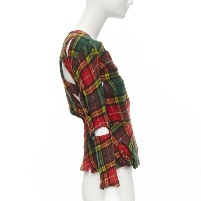 Junya Watanabe Plaid Wool Jacket Red Wool Never worn - Model View
