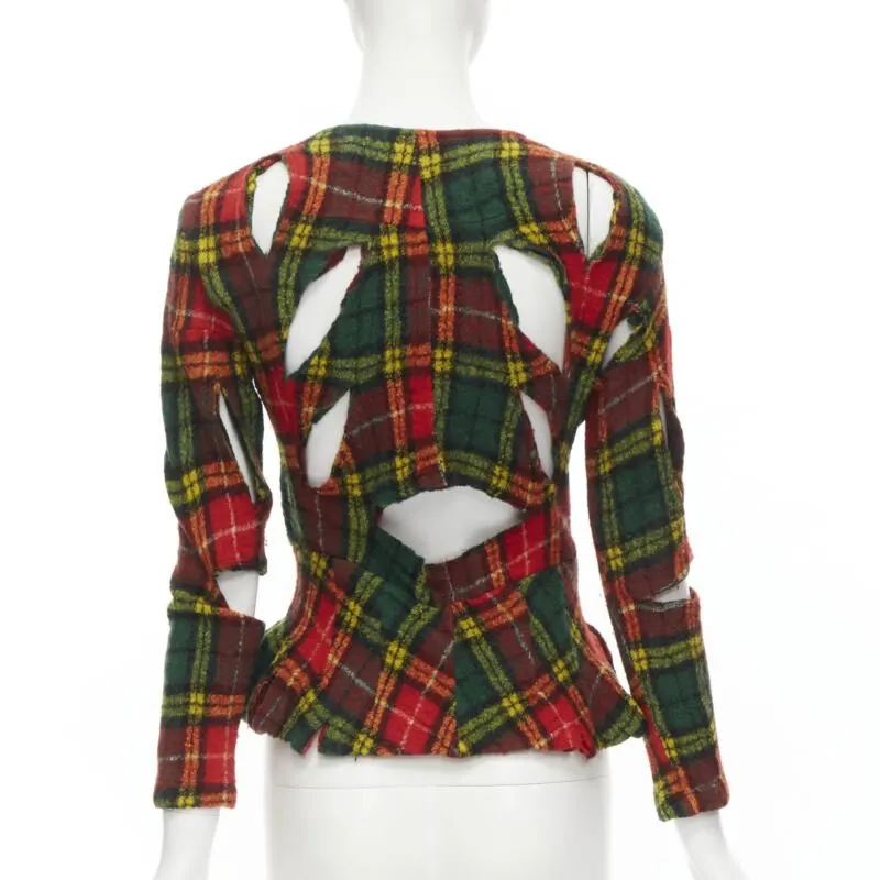 Junya Watanabe Plaid Wool Jacket Red Wool Never worn - Box View
