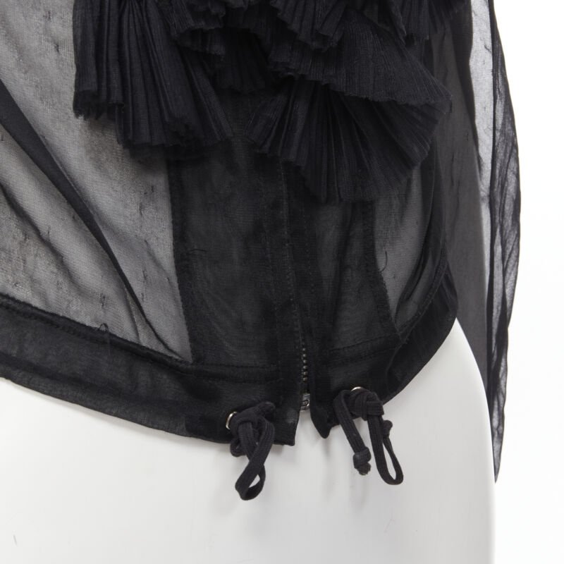 Comme Des Garcons Sheer Ruffle Bomber Jacket - Image 10
