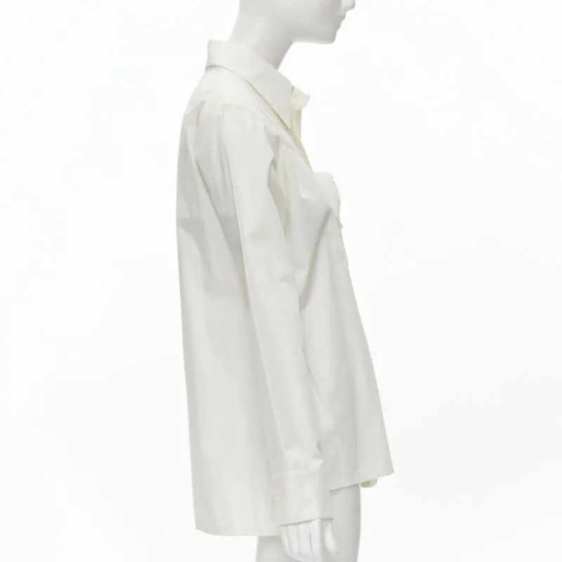 Yohji Yamamoto Knife Pleat Shirt White Cotton Good - Model View