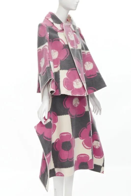 Comme Des Garcons Flat Packed Set Pink Wool Never worn - Inside View