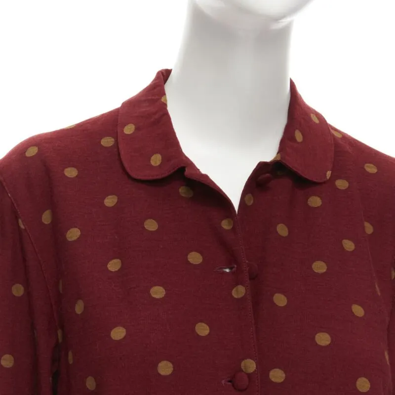 Comme Des Garcons Polka Babydoll Set Red Cotton Never worn - Back View