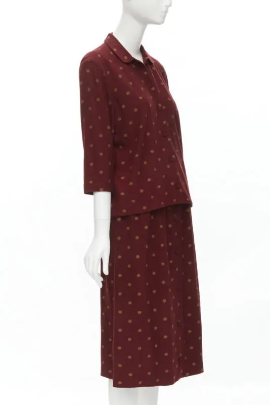 Comme Des Garcons Polka Babydoll Set Red Cotton Never worn - Inside View
