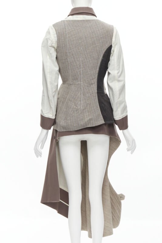 Comme Des Garcons Patchwork Jacket Skirt - Side view