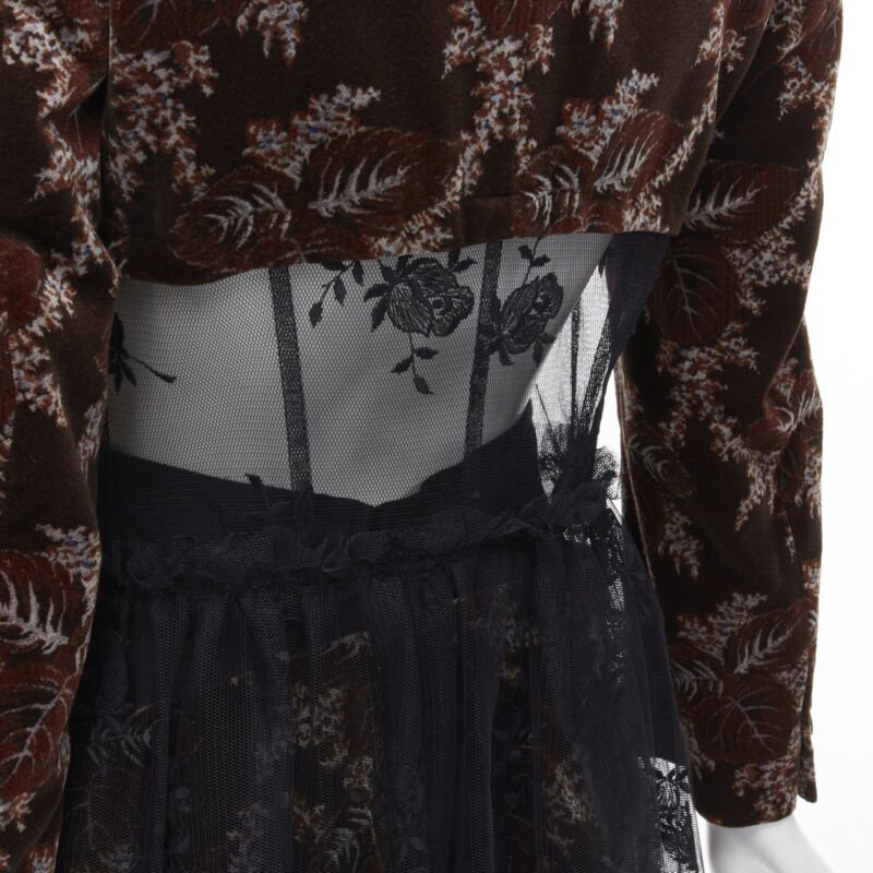 Comme Des Garcons Floral Corset Skirt - Back view