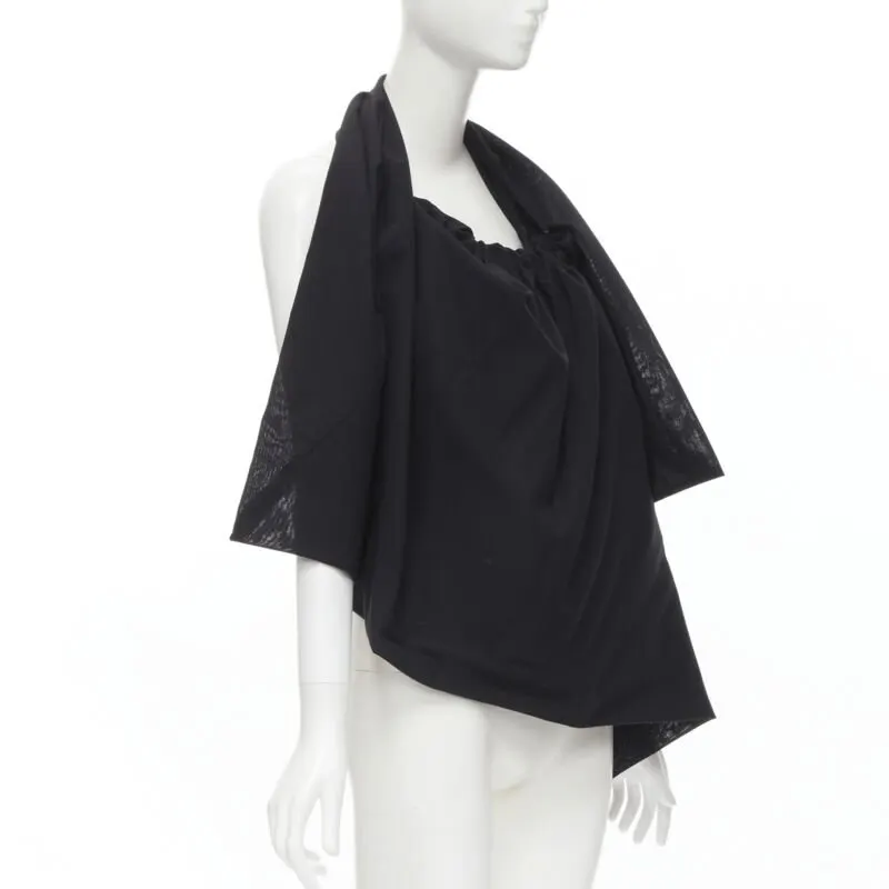 Yohji Yamamoto Metal Ring Halter Black Polyester Never worn - Inside View
