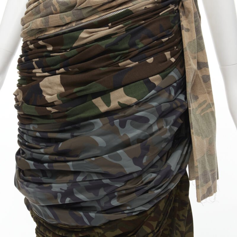 Comme Des Garcons Camo Ruched Skirt - Detail 2