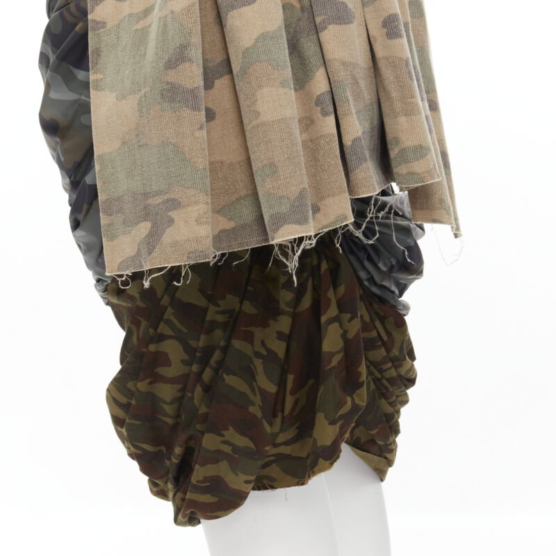 Comme Des Garcons Camo Ruched Skirt - Image 10