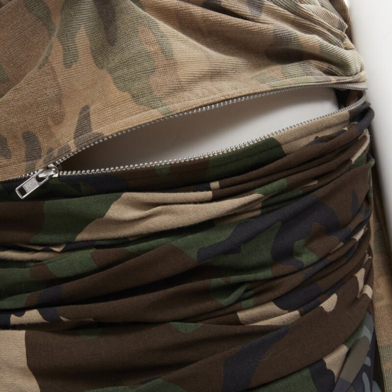 Comme Des Garcons Camo Ruched Skirt - Image 11