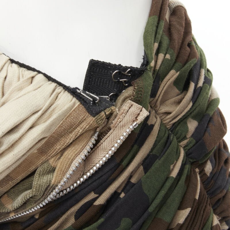 Comme Des Garcons Camo Ruched Skirt - Image 12