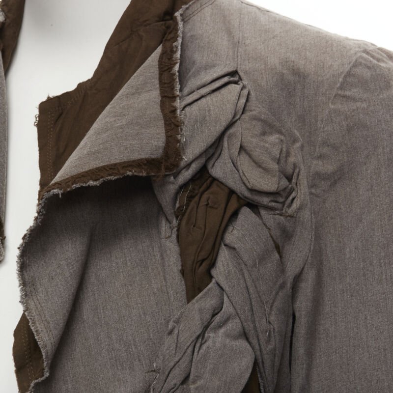 Comme Des Garcons Grey Twist Braid Jacket - Back view