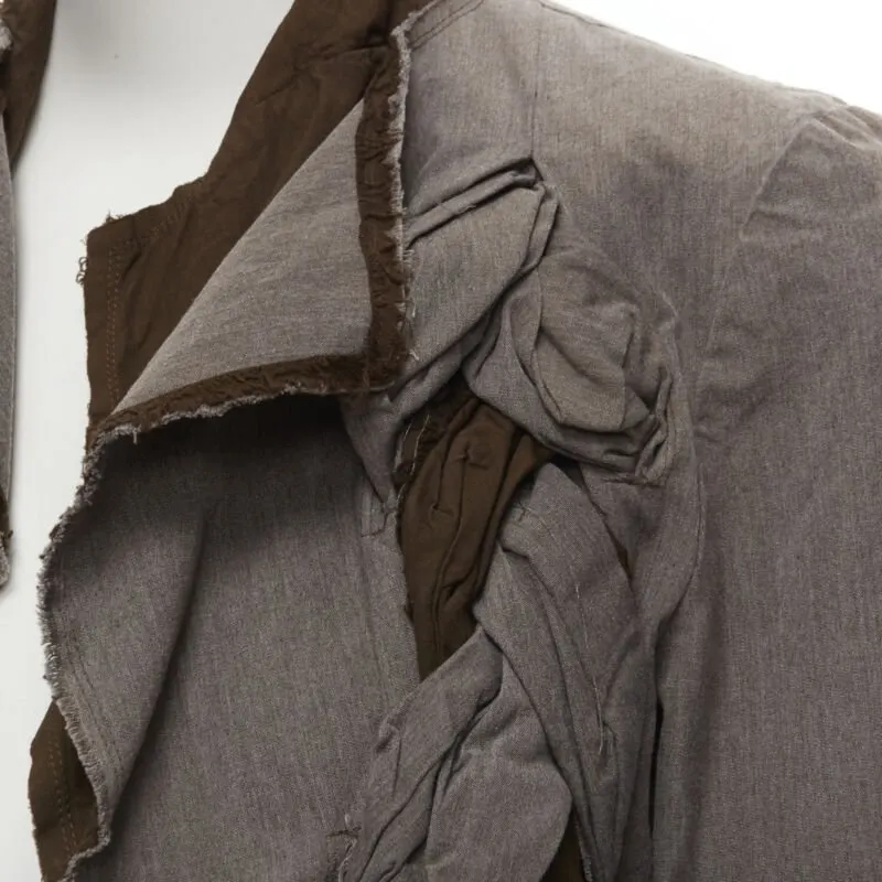 Comme Des Garcons Grey Twist Braid Jacket Grey Cotton Never worn - Back View