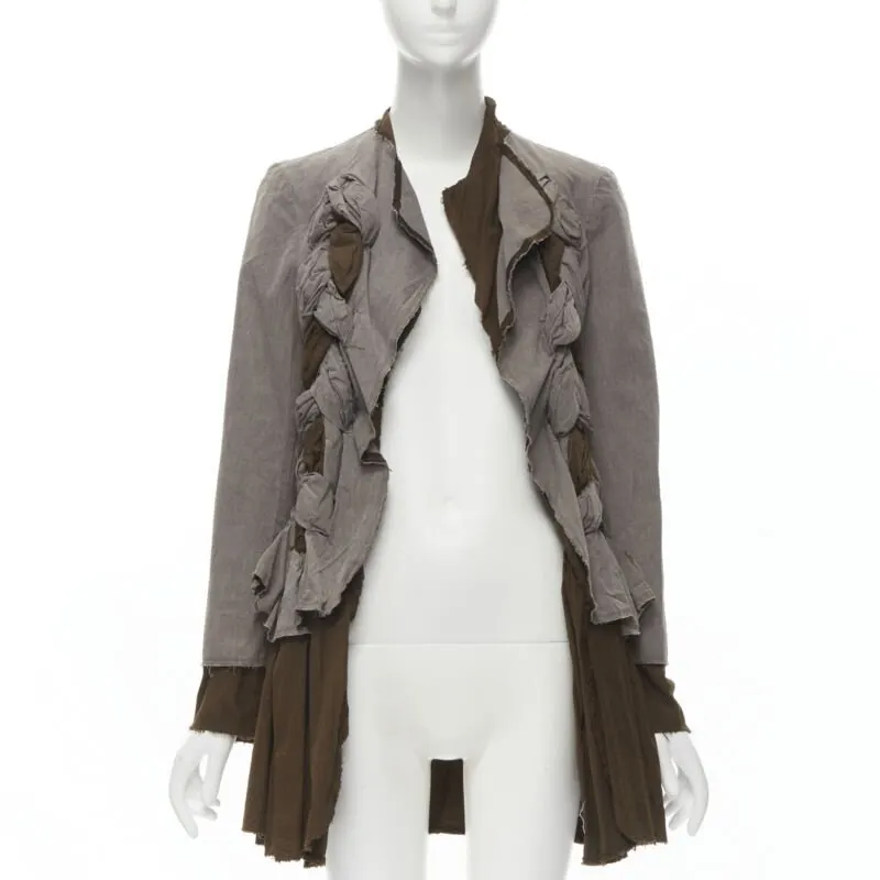 Comme Des Garcons Grey Twist Braid Jacket Grey Cotton Never worn - Inside View